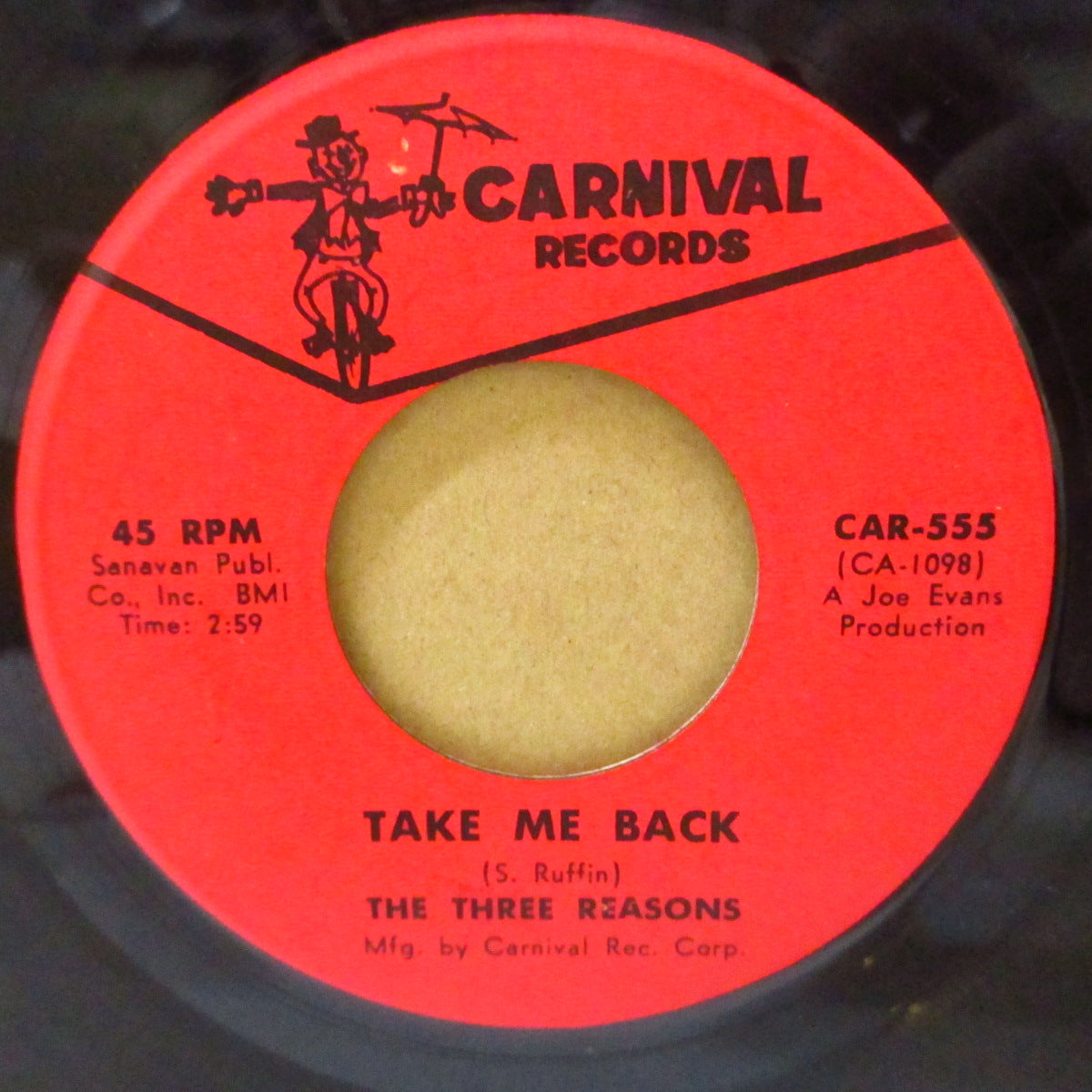 WILBUR BASCOMB & THE ZODIACT / THE THREE REASONS (ウイルバー・バスコ & ザ・ゾディアクト / ザ・スリーリーズンズ)  - Just A Groove In "G" / Take Me Back (US オリジナル 7インチ)ファンク・ブレイクビーツ+甘茶バラッド！