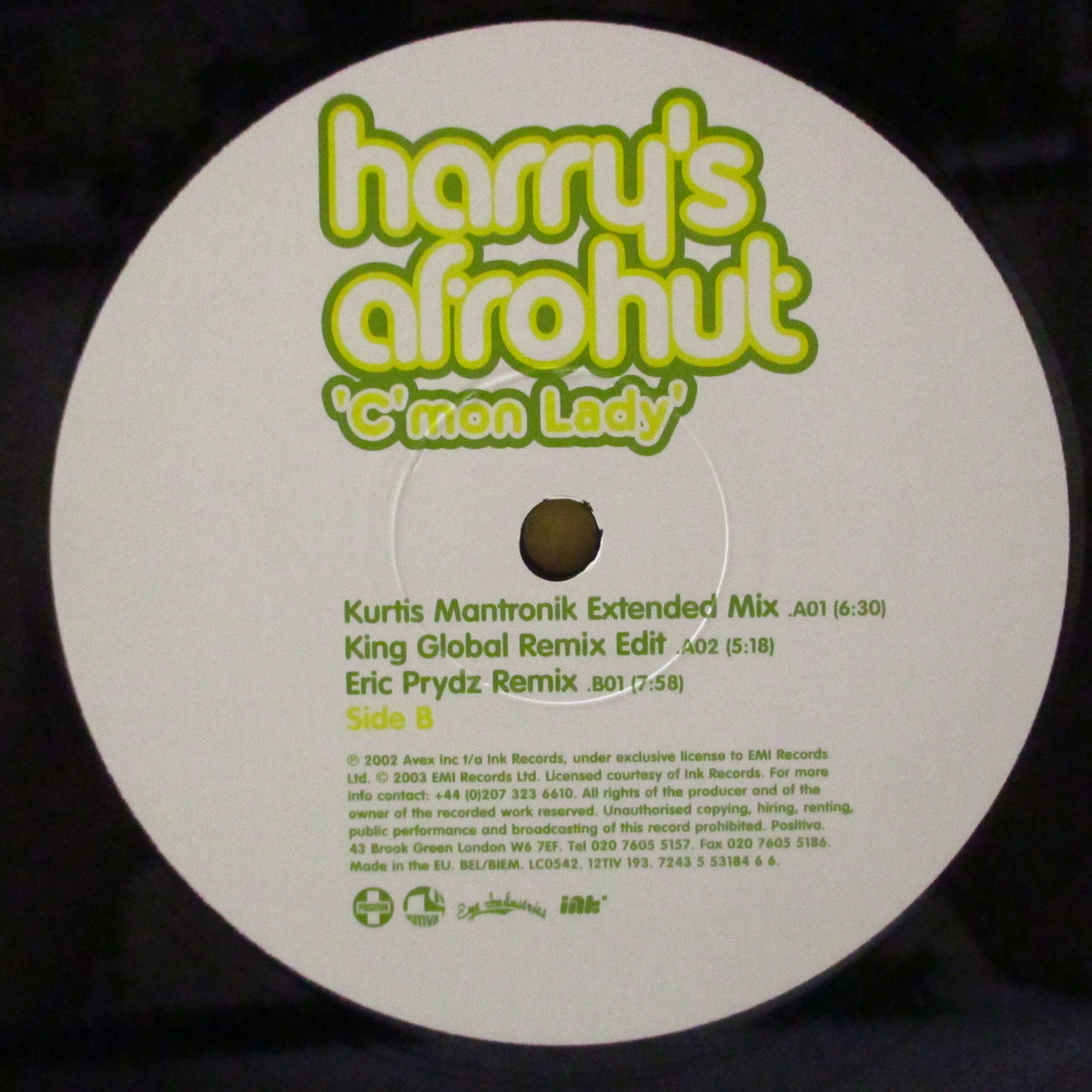 HARRY'S AFROHUT (ハリーズ・アフロハット)  - C'mon Lady (UK '03 オリジナル3曲入り 12インチ)