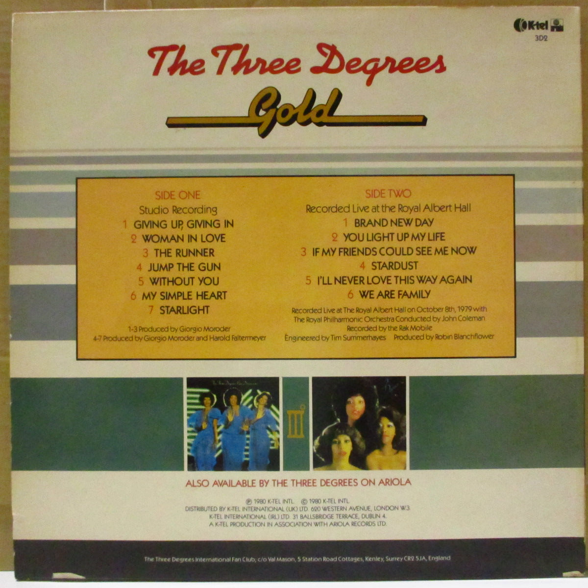 THREE DEGREES, THE (ザ・スリー・ディグリーズ)  - Gold (UK '80 オリジナル・ステレオLP)英SOULチャートで9位コンピ