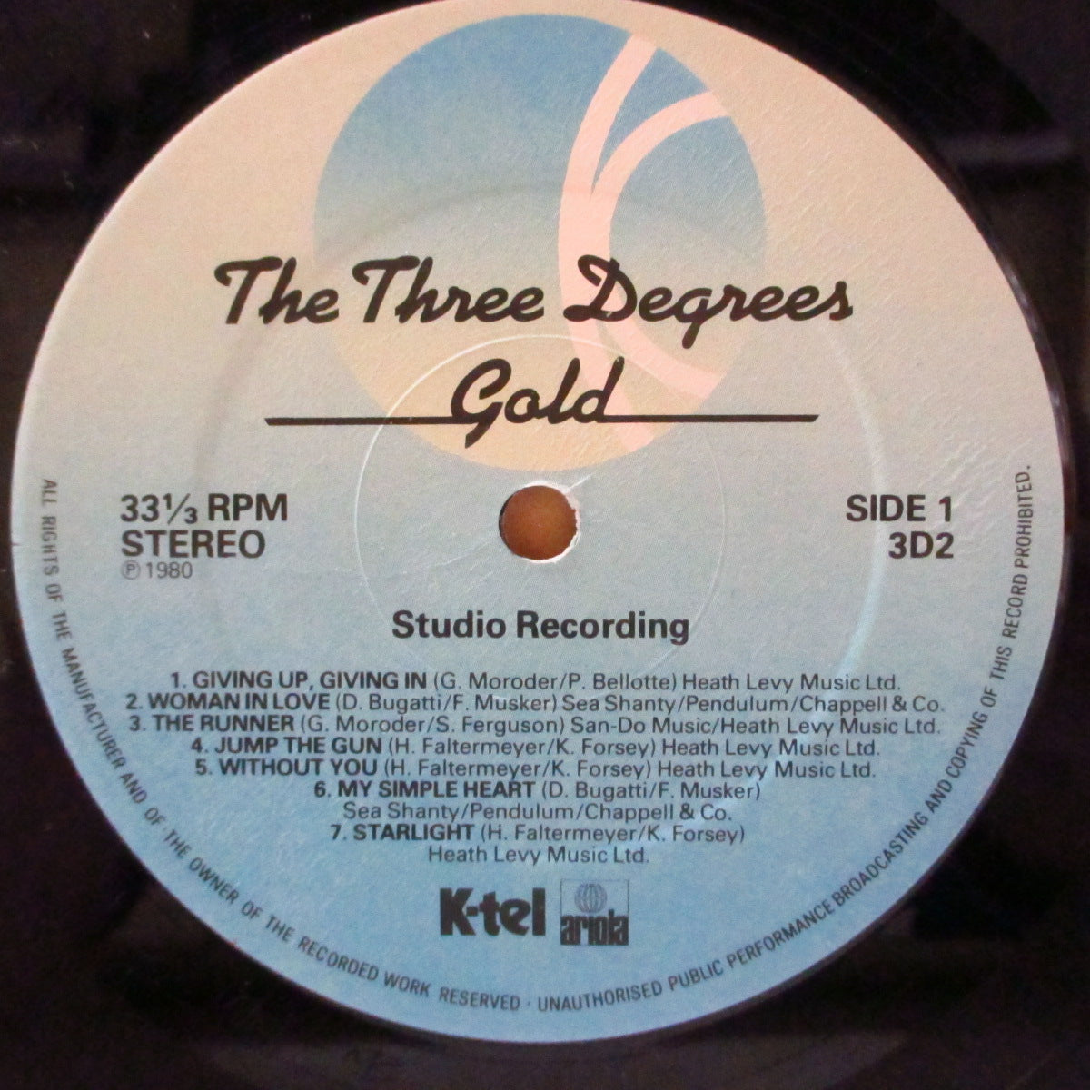THREE DEGREES, THE (ザ・スリー・ディグリーズ)  - Gold (UK '80 オリジナル・ステレオLP)英SOULチャートで9位コンピ