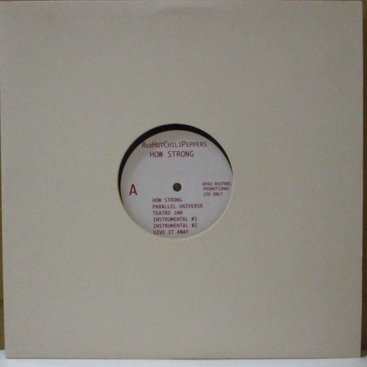 RED HOT CHILI PEPPERS (レッド・ホット・チリ・ペッパーズ)  - How Strong (Japan 限定プロモ LP/光沢プレーンダイカットスリーブ) レアトラックコンピ