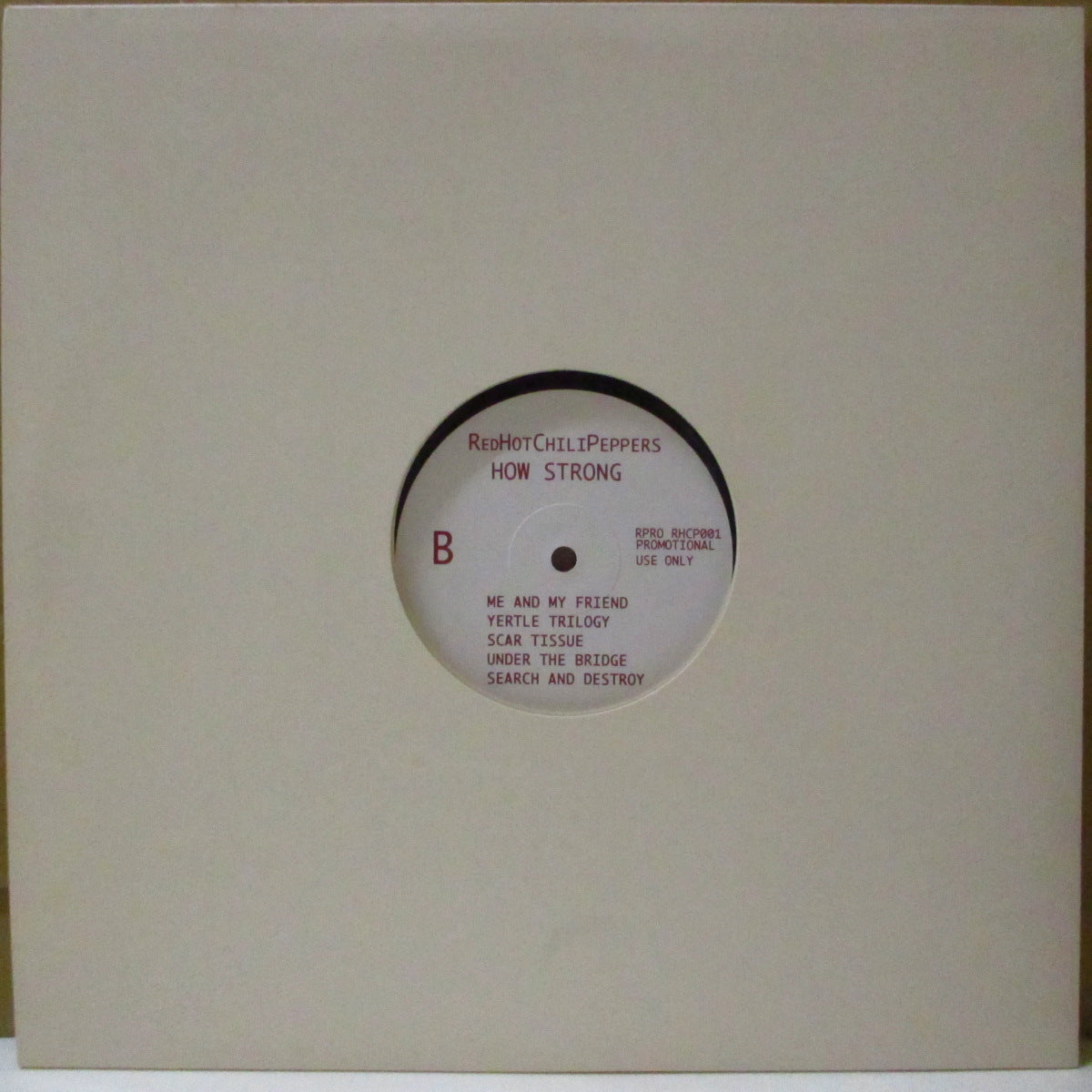 RED HOT CHILI PEPPERS (レッド・ホット・チリ・ペッパーズ)  - How Strong (Japan 限定プロモ LP/光沢プレーンダイカットスリーブ) レアトラックコンピ