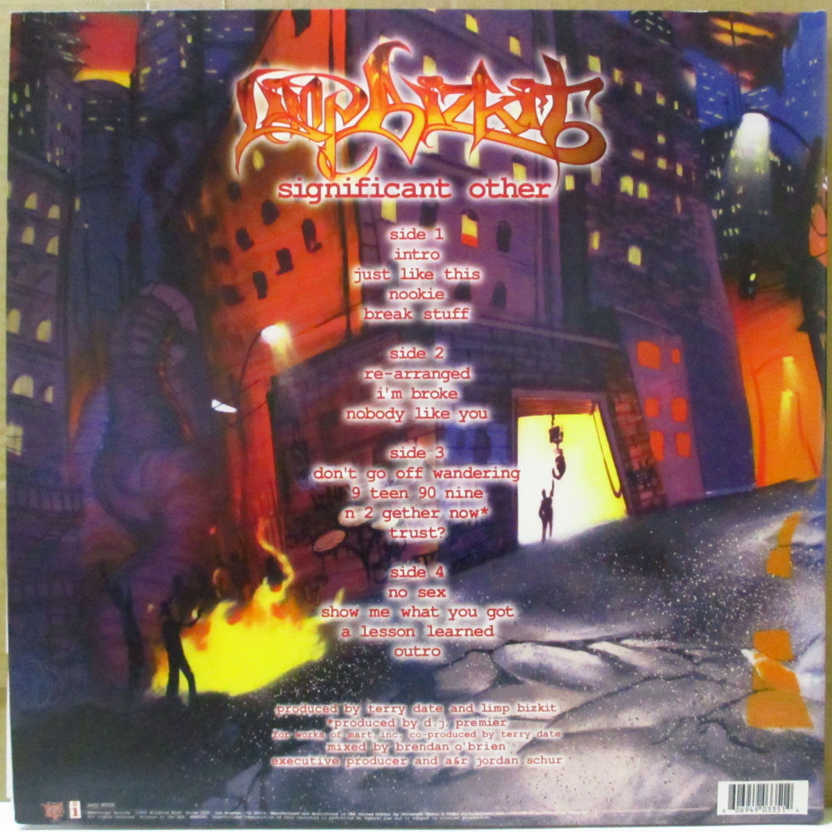 LIMP BIZKIT (リンプ・ビズキット)  - Significant Other (US 限定「クリアレッドヴァイナル」2xLP+インサート/光沢見開きジャケ) '99年2ndアルバム