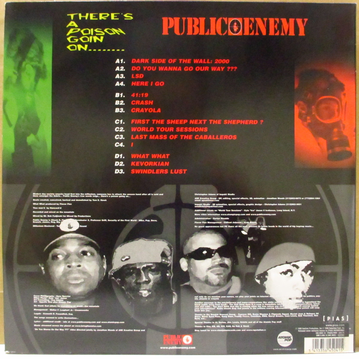 PUBLIC ENEMY (パブリック・エネミー)  - There's A Poison Goin On.... (UK/EU '99 オリジナル 2xLP) 7thアルバム