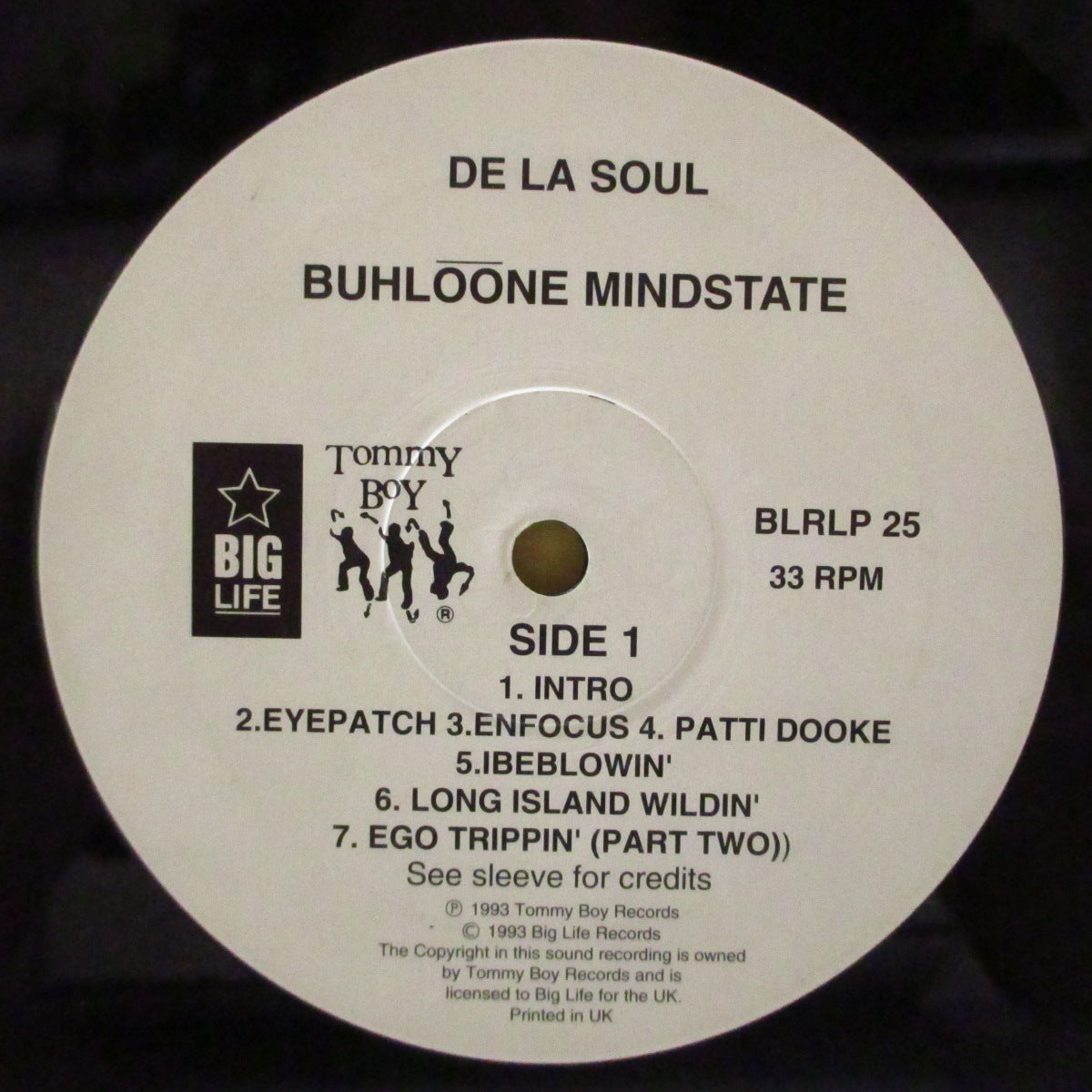 DE LA SOUL (デ・ラ・ソウル)  - Buhloone Mind State (UK '93 2ndプレス「マトA1/B1」 LP/印刷が淡い光沢ジャケ) 3rdアルバム
