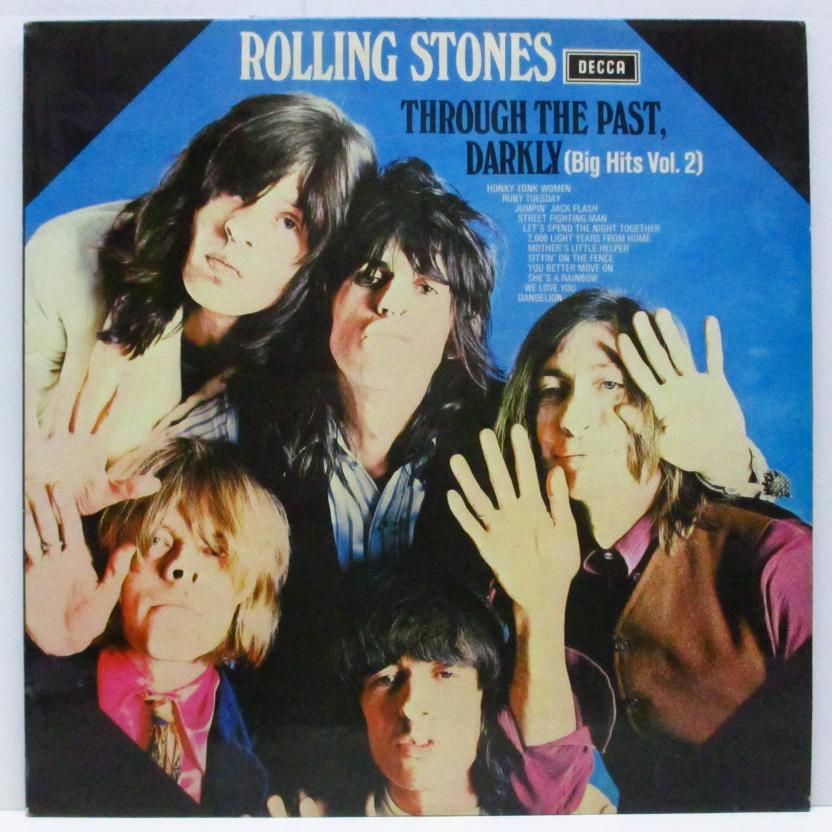 ROLLING STONES (ローリング・ストーンズ)  - Through The Past,Darkly [Big Hits Vol.2] (UK '70 セカンドプレス「ステレオ」LP/表面コーティングジャケ）八角形では無いノーマルジャケ！