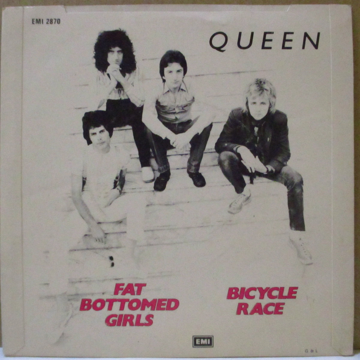 QUEEN (クイーン)  - Bicycle Race (UK '78 オリジナル「ラウンドセンター」7インチ+光沢固紙ジャケ)