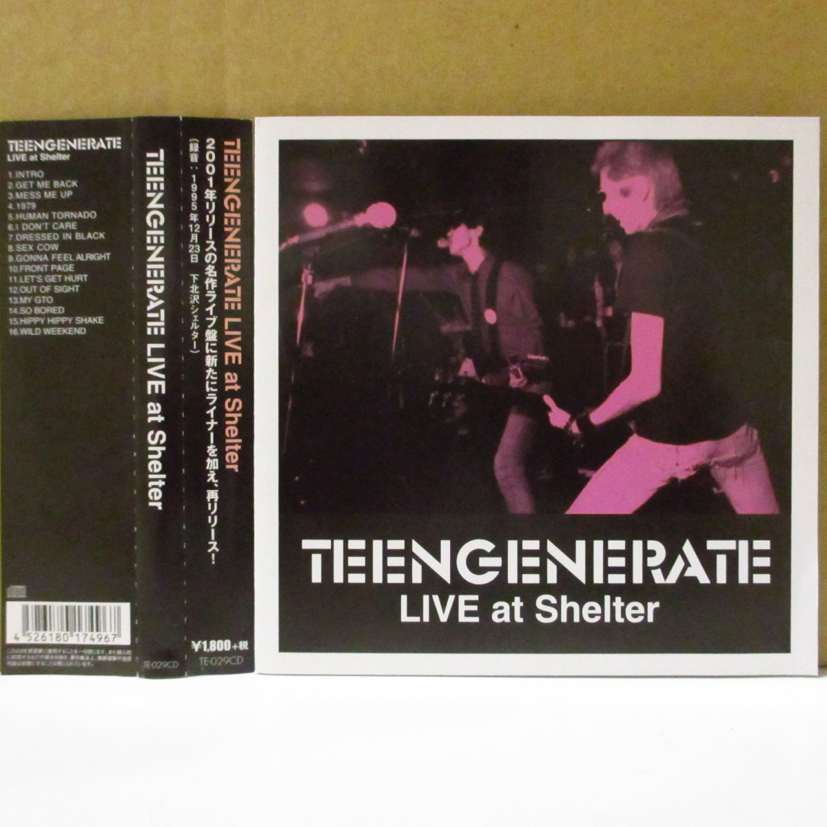 TEENGENERATE (ティーンジェネレイト)  - Live At Shelter (Japan '14 再発 CD+帯) '01年ライブアルバム