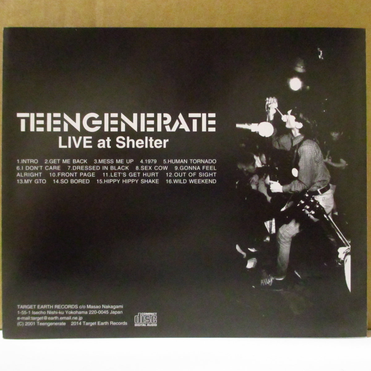 TEENGENERATE (ティーンジェネレイト)  - Live At Shelter (Japan '14 再発 CD+帯) '01年ライブアルバム
