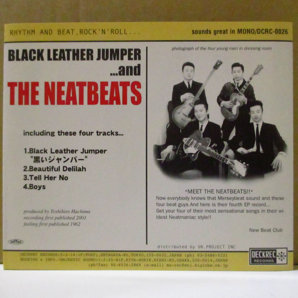 NEATBEATS (ニートビーツ)  - 黒いジャンパー +3 (Japan '01 オリジナル4曲入り CD+帯)