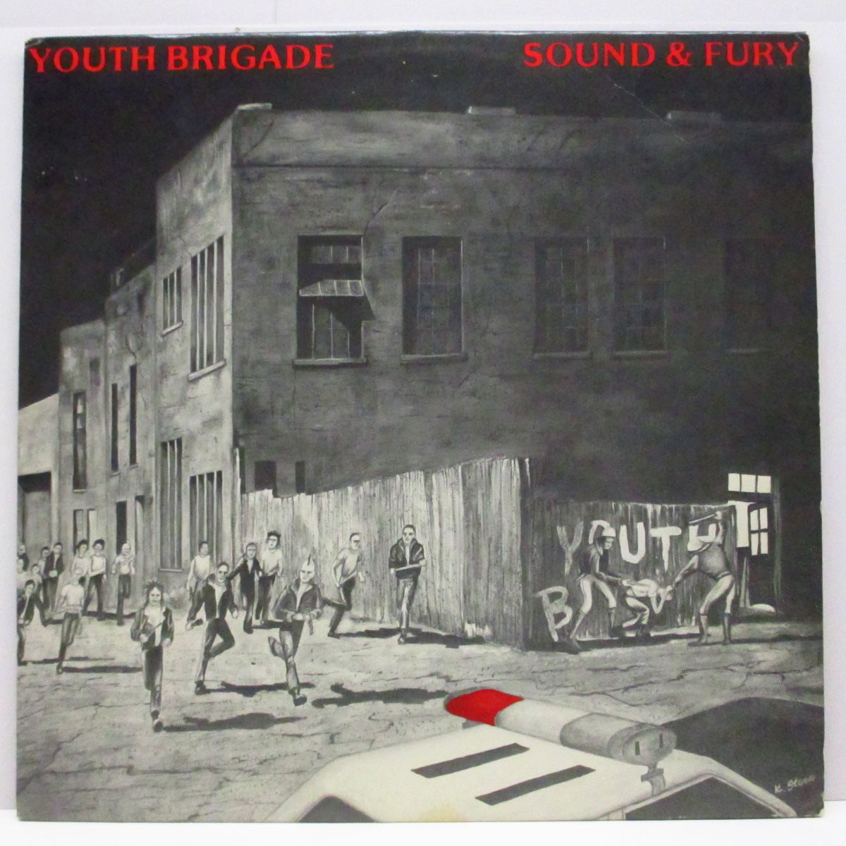 YOUTH BRIGADE (ユース・ブリゲイド)  - Sound & Fury (US '87 限定300枚赤ラベ「グリーンヴァイナル」LP+インサート）