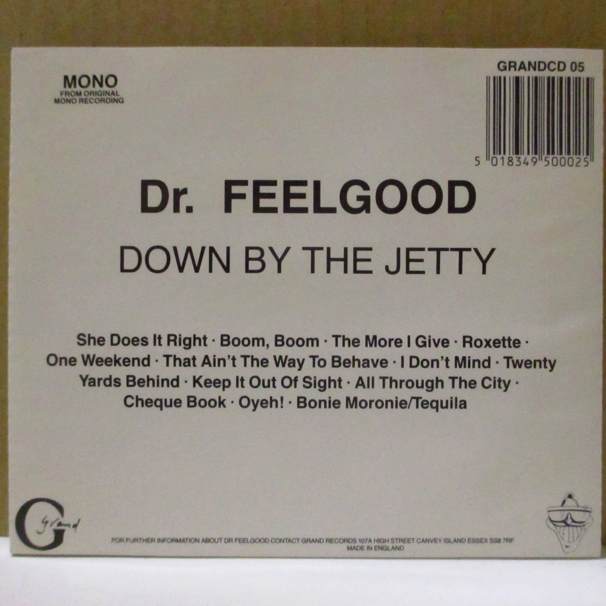 DR.FEELGOOD (ドクター・フィールグッド)  - Down By The Jetty (UK '89 再発モノラル CD) '75年1stアルバム