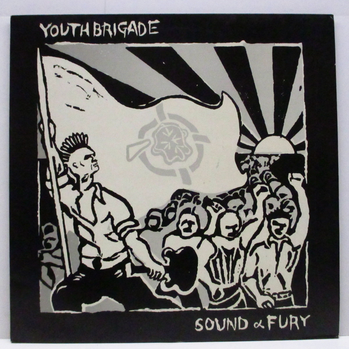 YOUTH BRIGADE (ユース・ブリゲイド)  - Sound & Fury (UK 80's 再発 LP+インサート/米国とは異なる「版画」ジャケ） '83年セカンド Ver！