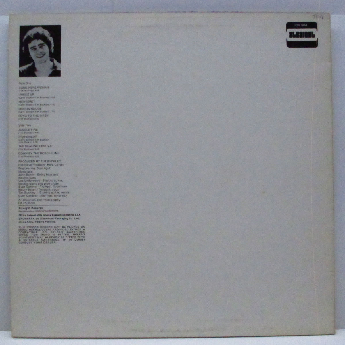 TIM BUCKLEY (ティム・バックリー)  - Starsailor (UK オリジナル LP) '70年6th アルバム！