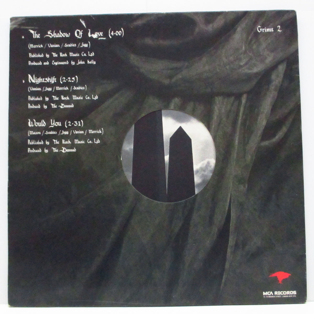 DAMNED, THE (ザ・ダムド)  - The Shadow Of Love - The Pressure Mix (UK オリジナル12"+インナー/ダイカットジャケ)