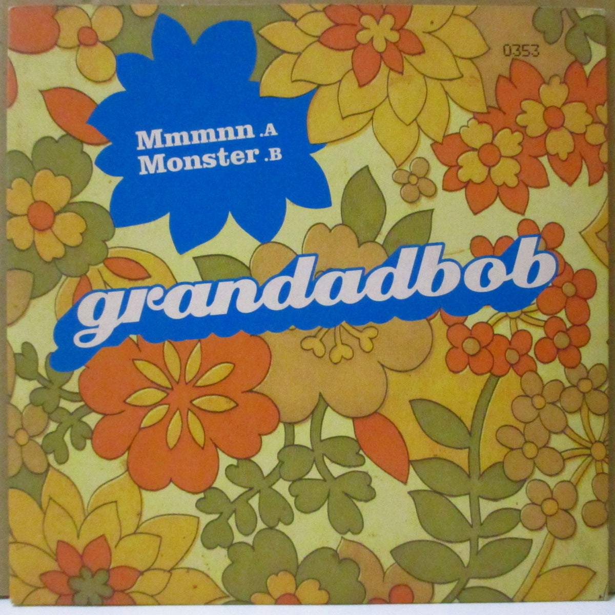GRANDADBOB (グランダッドボブ)  - Mmmnn (UK '03 限定「クリアオレンジヴァイナル」 7インチ+ナンバリング入りざら紙ジャケ, 固紙インサート)