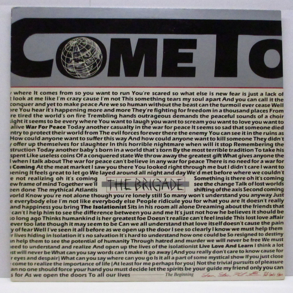 YOUTH BRIGADE (THE BRIGADE)   (ユース・ブリゲイド)  - Come Together (US '86 オリジナル 6曲入りミニ LP）