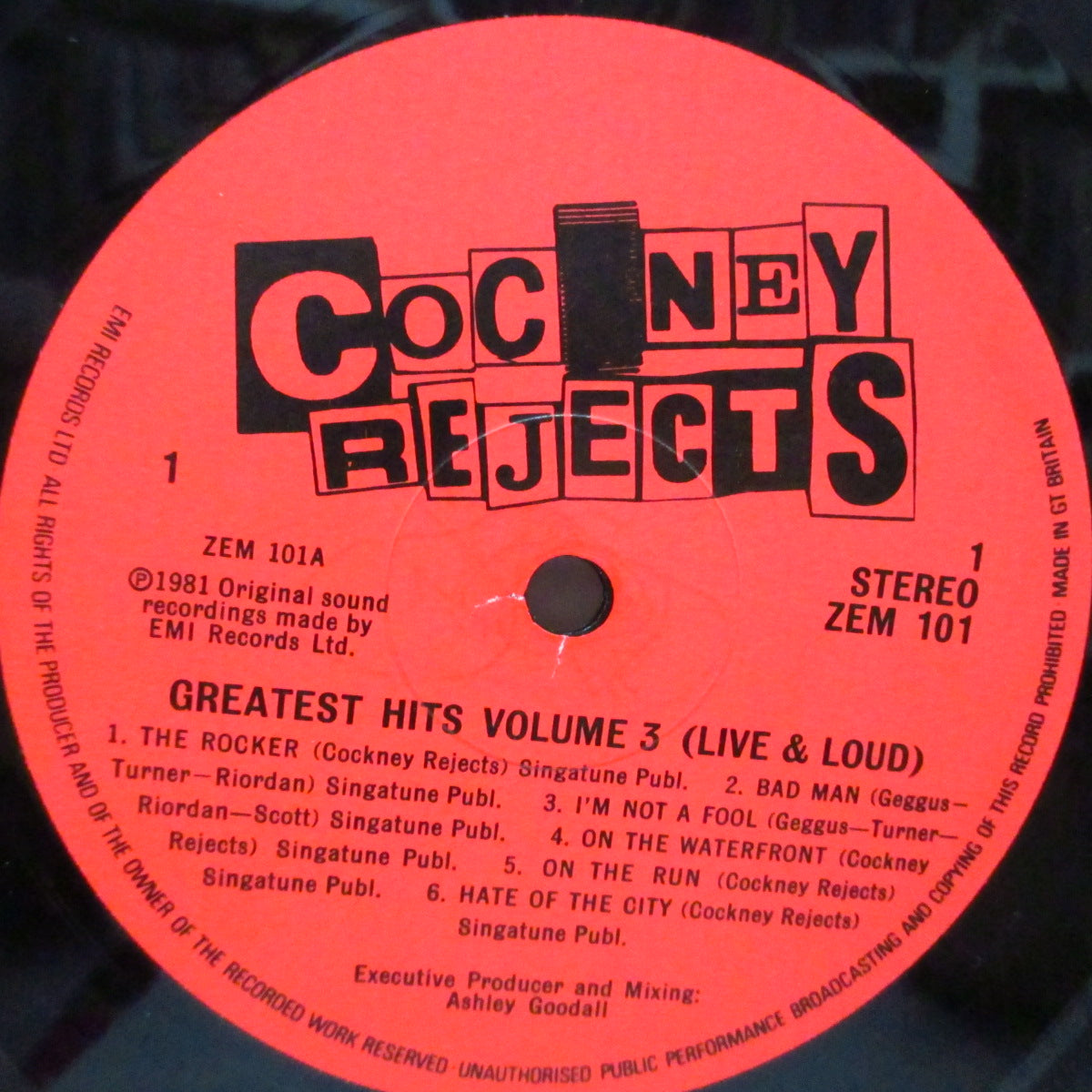 COCKNEY REJECTS (コックニー・リジェクツ)  - Greatest Hits Vol.3 (UK オリジナル LP) '81年、アビーロード・スタジオ録音ライブ !