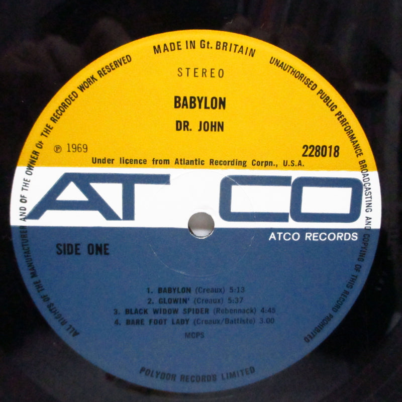 DR.JOHN (ドクター・ジョン)  - Babylon (UK オリジナル「ステレオ」LP/コーティング見開きジャケ)
