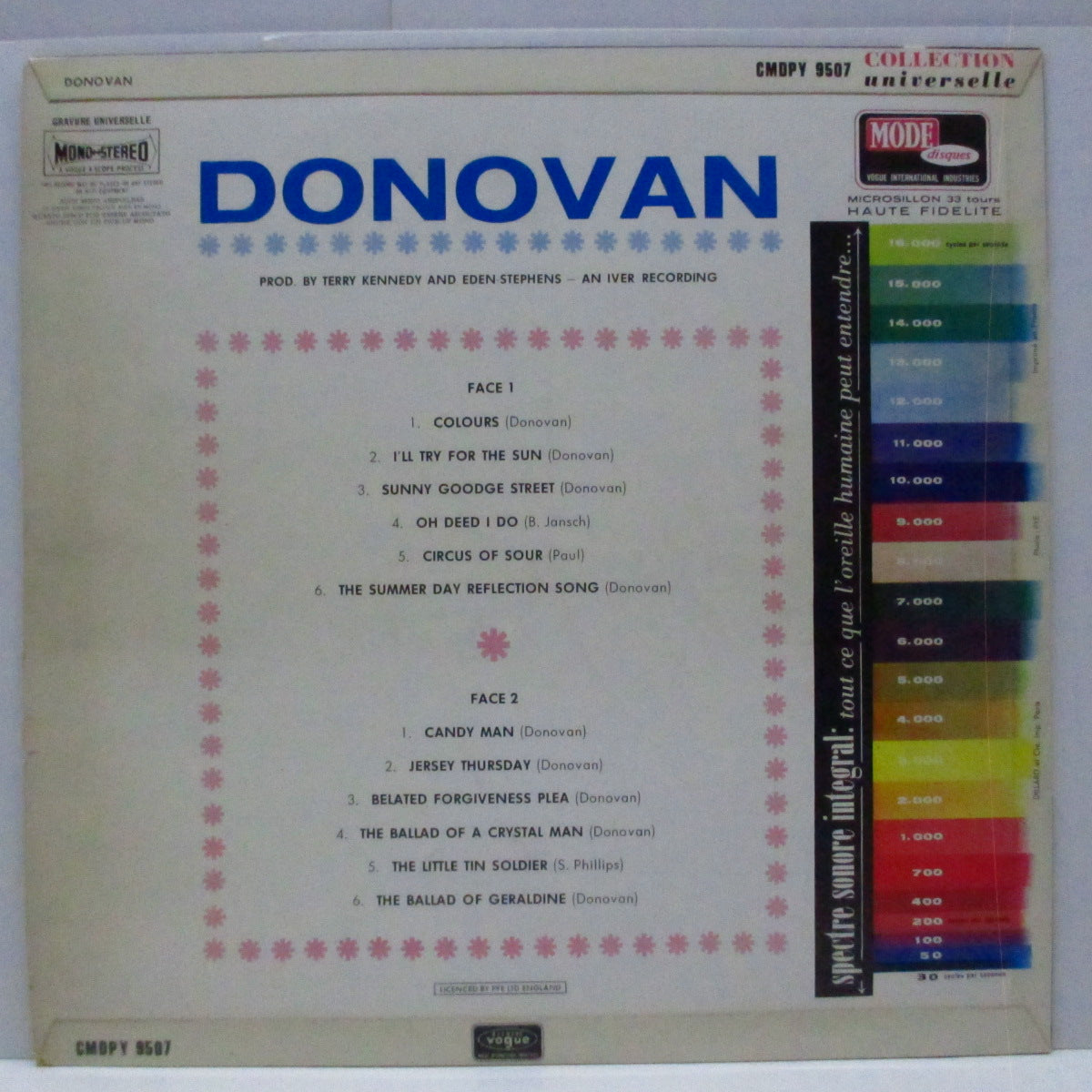 DONOVAN (ドノヴァン)  - Fairytale (France 70's再発「白ラベ」LP/表面コーティング二面折り返ジャケ) 別デザインジャケ！