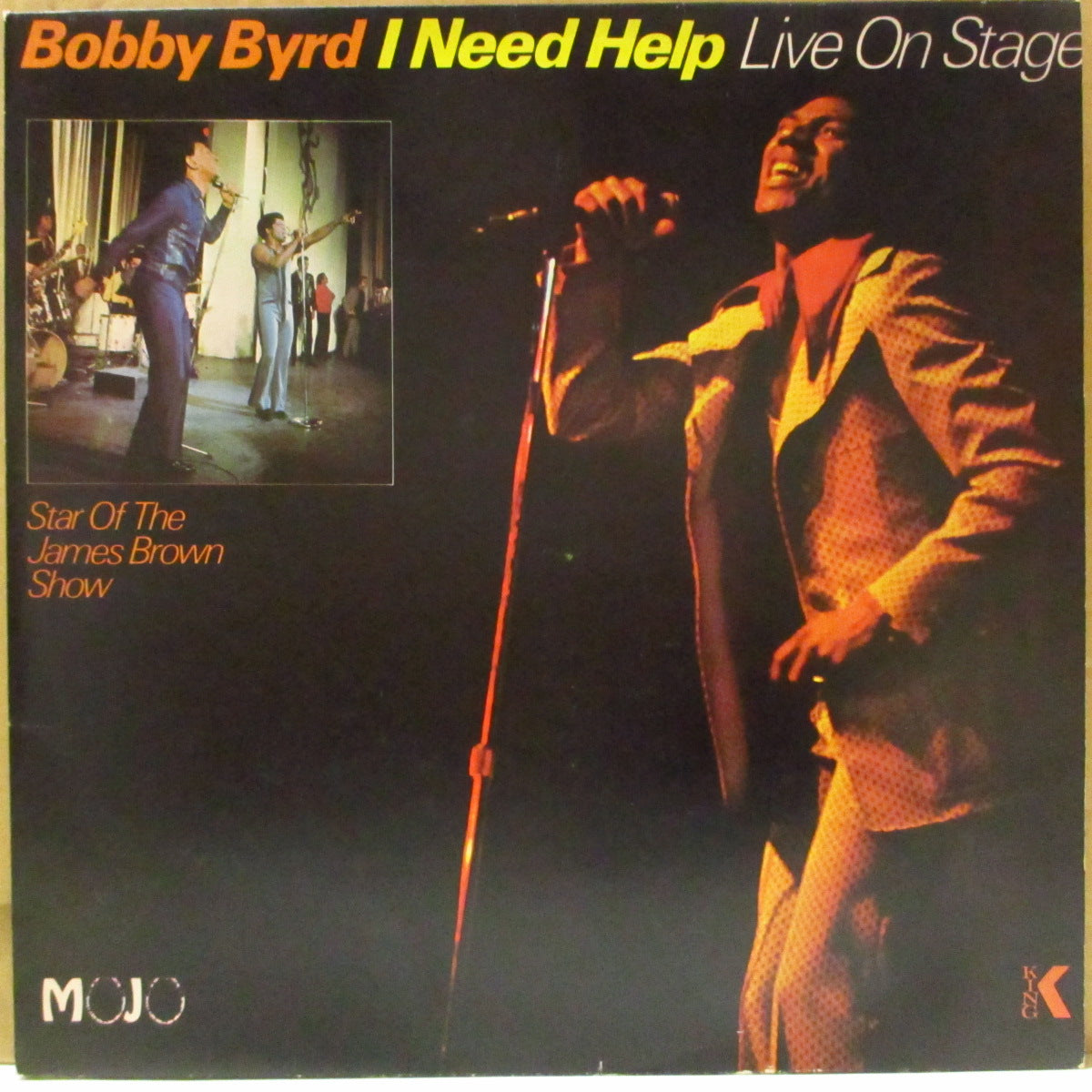 BOBBY BYRD (ボビー・バード )  - I Need Help : Live On Stage (ドイツ '70 プロモ白黒ラベ・ステレオLP/英国流通用の英Mojo社ジャケ) 強烈FUNK連発のデビュー・ライブ・アルバム！JB参加！