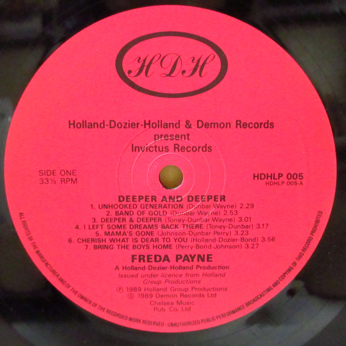 FREDA PAYNE (フリーダ・ペイン)  - Deeper And Deeper (The Best Of Freda Payne) (UK '89 オリジナル LP) インヴィクタス社期黄金期ベスト13曲！