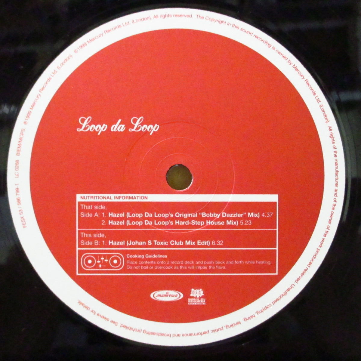 LOOP DA LOOP (ループ・ダ・ループ)  - Hazel +2 (UK オリジナル3バージョン入り 12インチ) '99年シングル