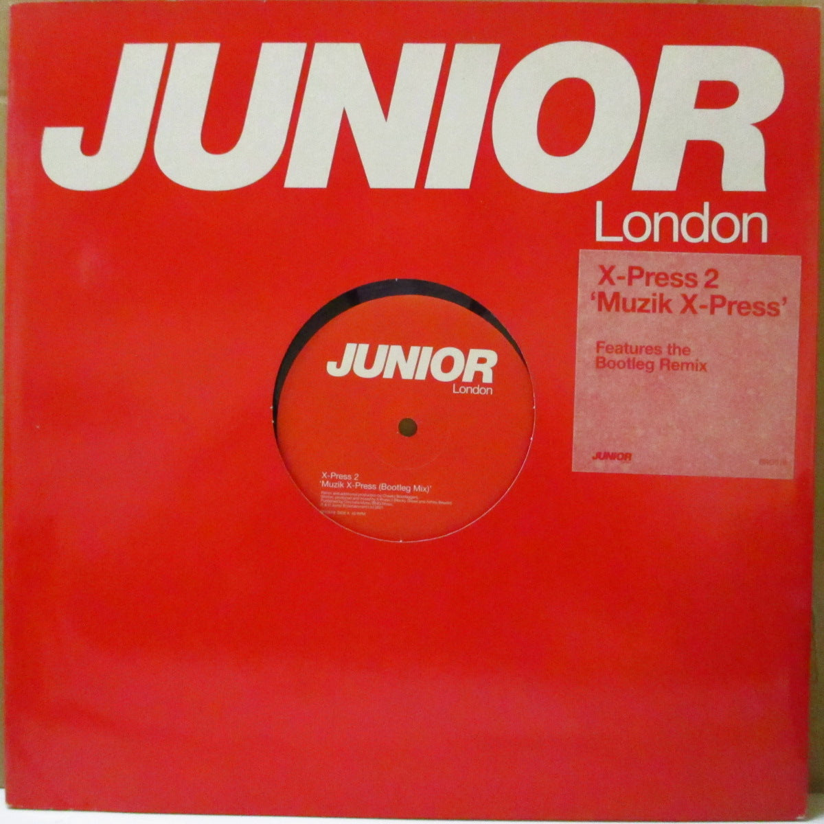 X-PRESS 2 (エクスプレス2)  - Muzik X-Press (UK (01 再発 12インチ/レアステッカー付きダイカットスリーブ) '01年シングル