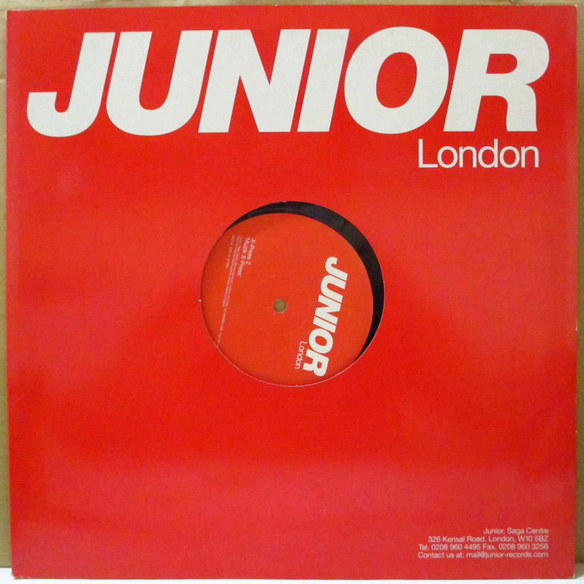 X-PRESS 2 (エクスプレス2)  - Muzik X-Press (UK (01 再発 12インチ/レアステッカー付きダイカットスリーブ) '01年シングル