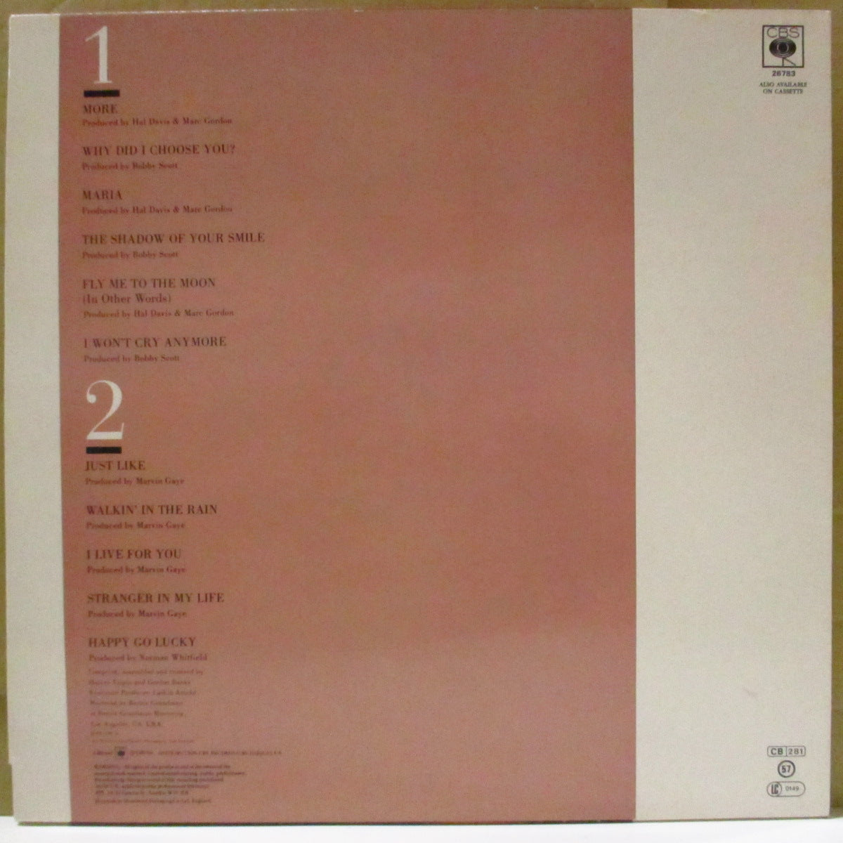 MARVIN GAYE (マーヴィン・ゲイ)  - Romantically Yours (UK-EU '85 オリジナル品番「CBS 26783 」ステレオ LP)2枚目の追悼アルバム！LP未再発化。
