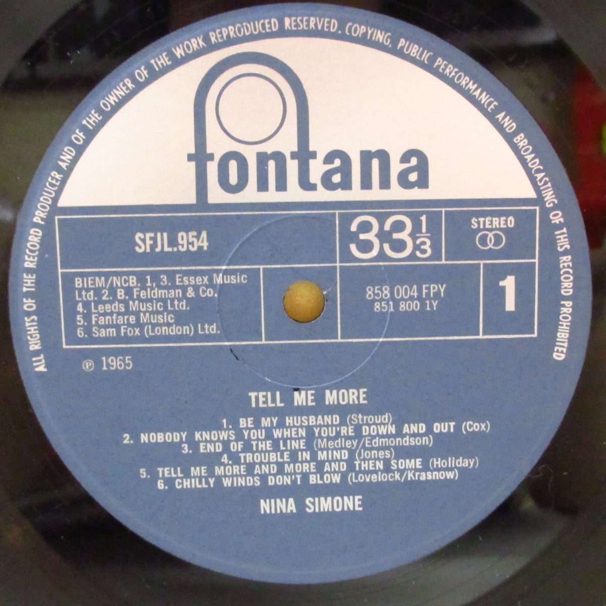 NINA SIMONE (ニーナ・シモン)  - Tell Me More [Pastel Blues] (UK '67 再発ステレオLP)「Pastel Blues」の別題、別ジャケデザイン英再発