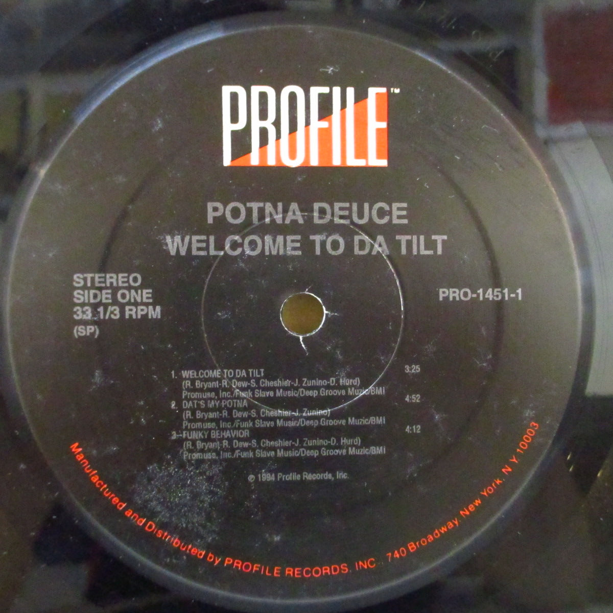 POTNA DEUCE (ポトナ・デュース)  - Welcome To Da Tilt (US プロモ 2xLP/プロモステッカー付きプレーン光沢ジャケ) プロモ用'94年1stアルバム