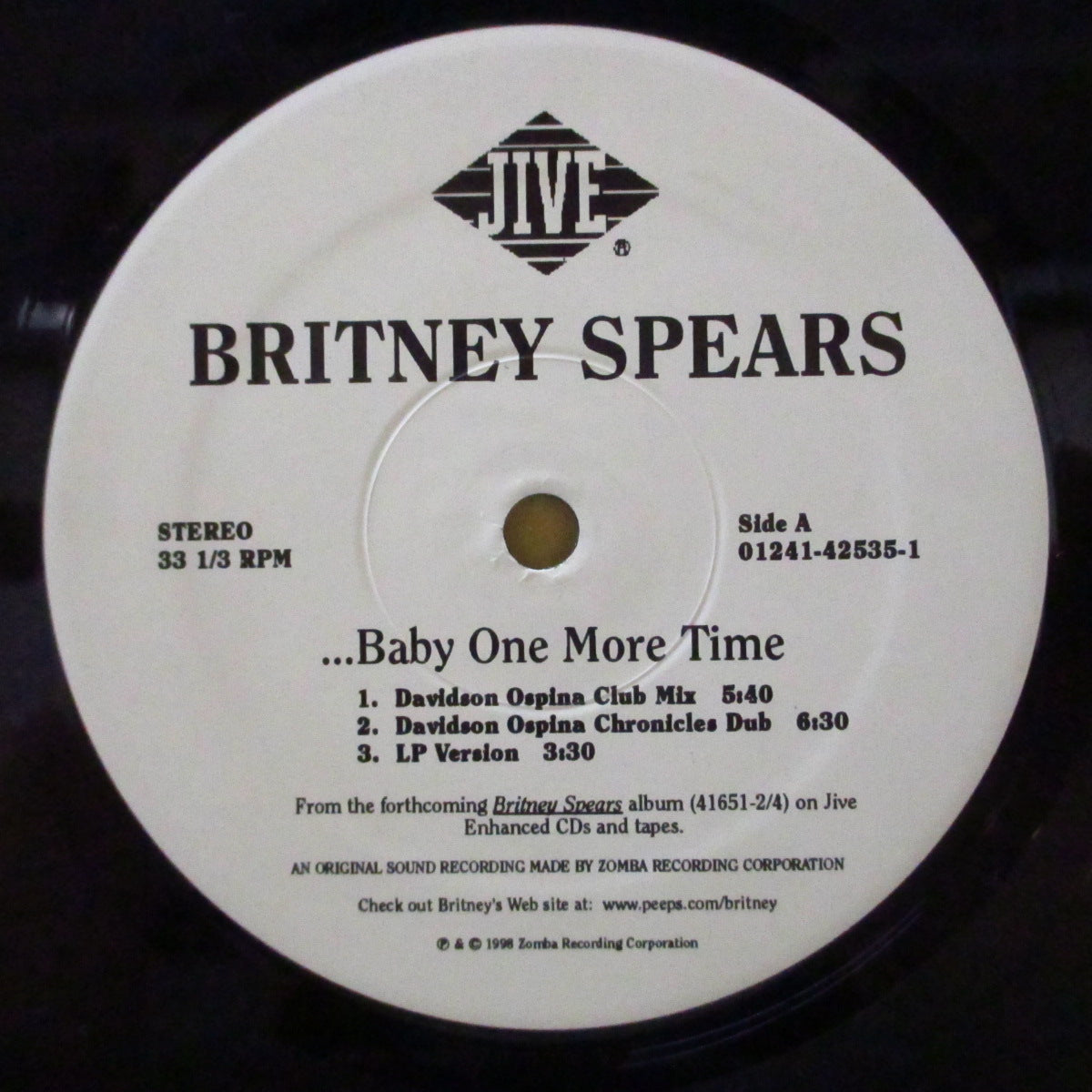 BRITNEY SPEARS (ブリトニー・スピアーズ)  - ...Baby One More Time (US オリジナル5バージョン入り 12インチ) '98年シングル