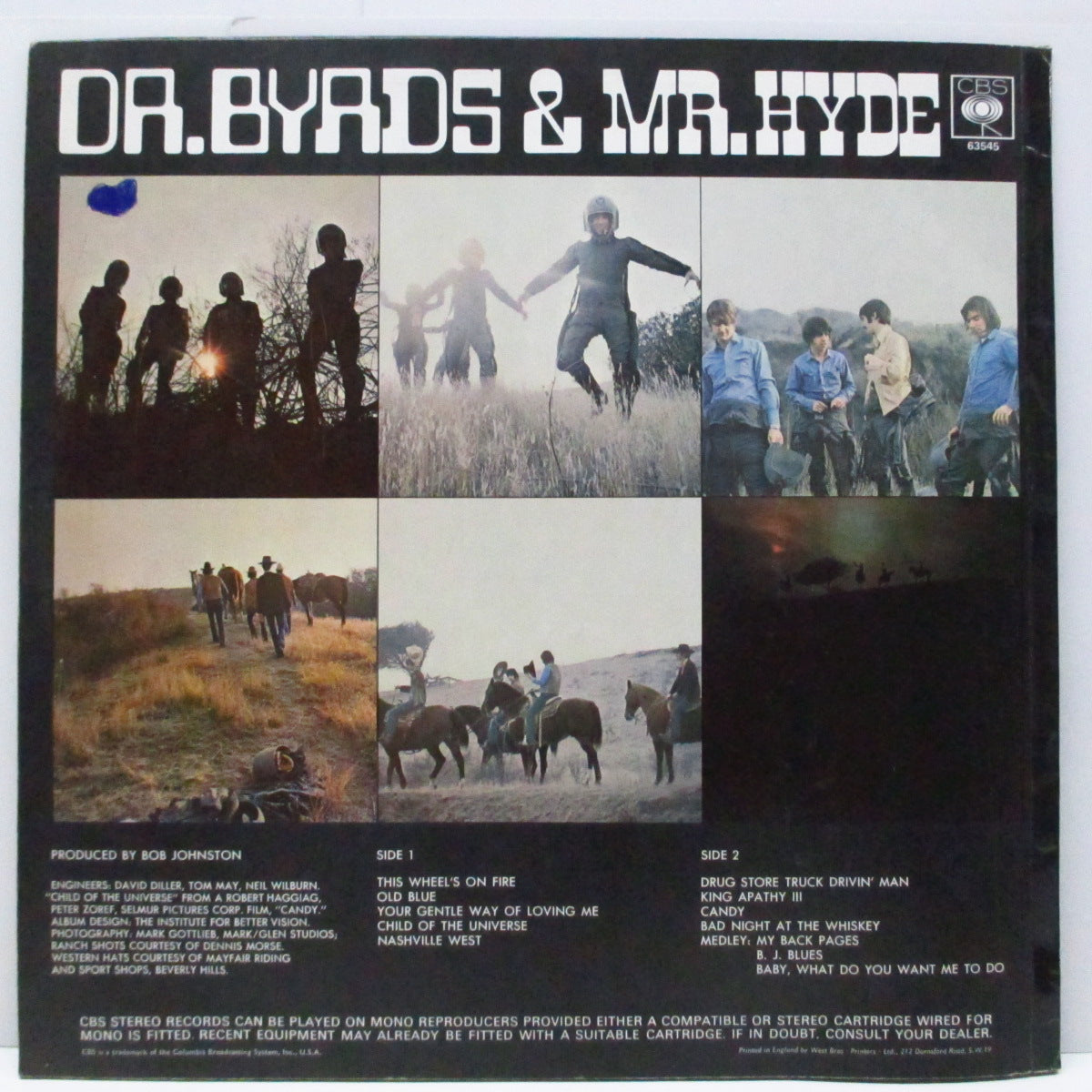 BYRDS (ザ・バーズ)  - Dr.Byrds & Mr.Hyde (UK オリジナル「モノラル」LP/表面コーティングジャケ) '69年7th アルバム！