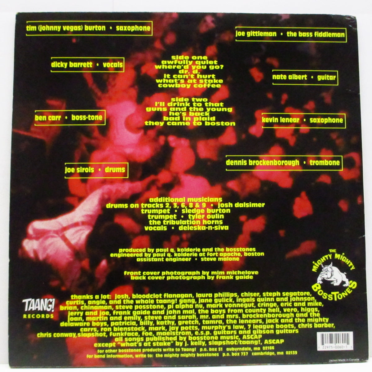 MIGHTY MIGHTY BOSSTONES, THE (ザ ・マイティ・マイティ・ボストーンズ)  - More Noise And Other Disturbances (US '92 オリジナル LP+インナー) セカンド！