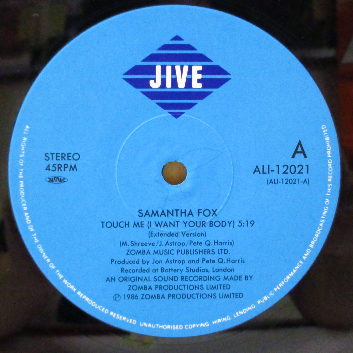 SAMANTHA FOX (サマンサ・フォックス)  - タッチ・ミー - Touch Me - I Want Your Body (Japan '86 オリジナル 12インチ+2xインサート/帯欠)