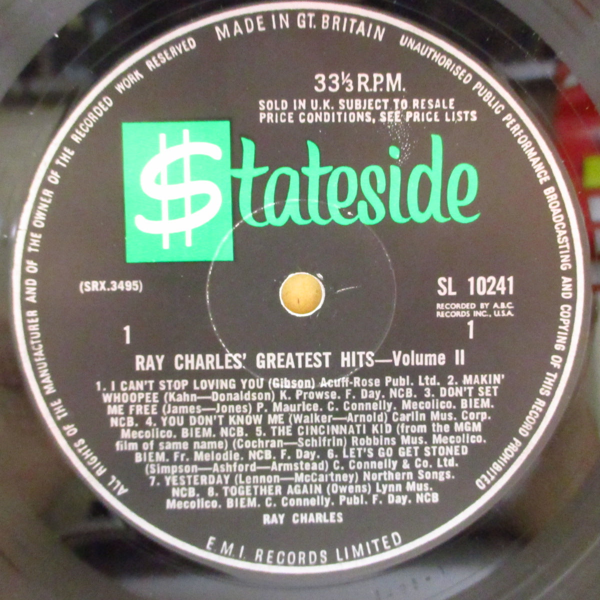 RAY CHARLES (レイ・チャールズ)  - Greatest Hits Vol.2 (UK '67 オリジナル・モノラル LP/表面コーティング折り返しジャケ) ABCパラマウント社期のベスト・コンピ第二弾！