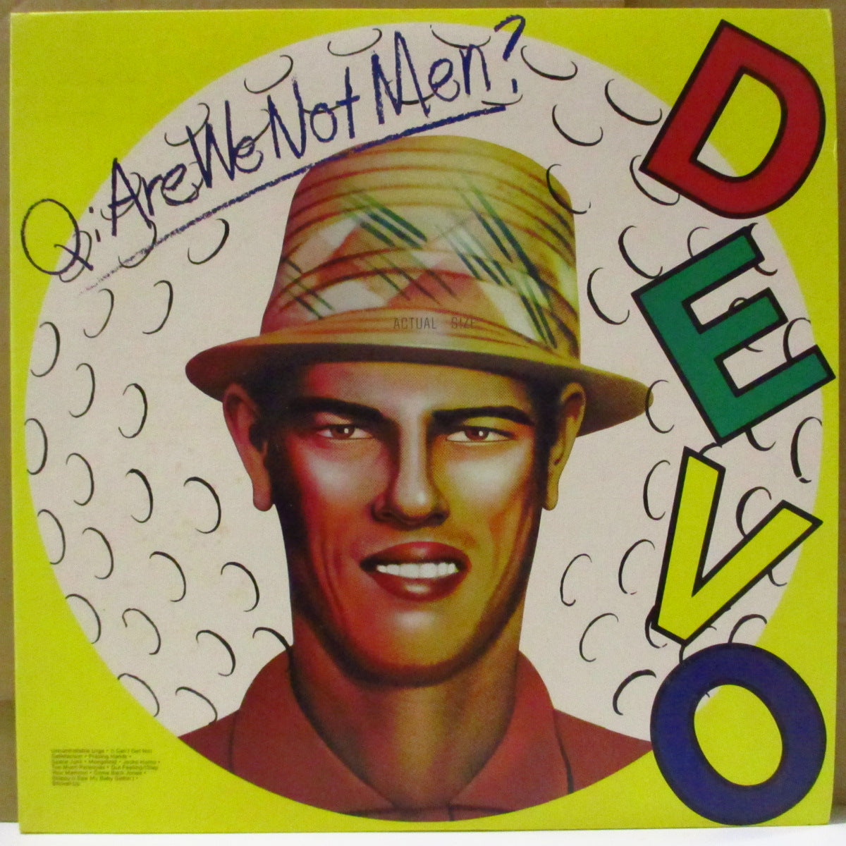 DEVO (ディーヴォ)  - 頽廃的美学論 - Q: Are We Not Men? A: We Are Devo! (Japan '80 再発 LP+インサート/帯欠) '78年1stアルバム