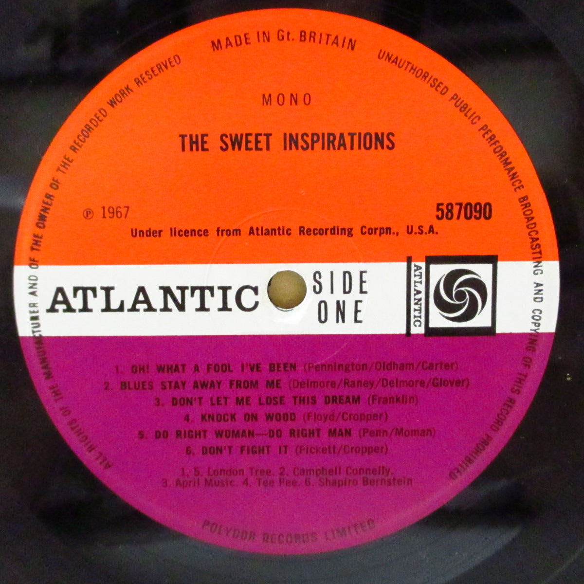 SWEET INSPIRATIONS, THE (ザ・スィート・インスピレーションズ)  - The Sweet Inspirations (UK '68 オリジナル・モノラル LP/表面コーティング・ジャケ) シシーヒューストン在籍デビューアルバム！