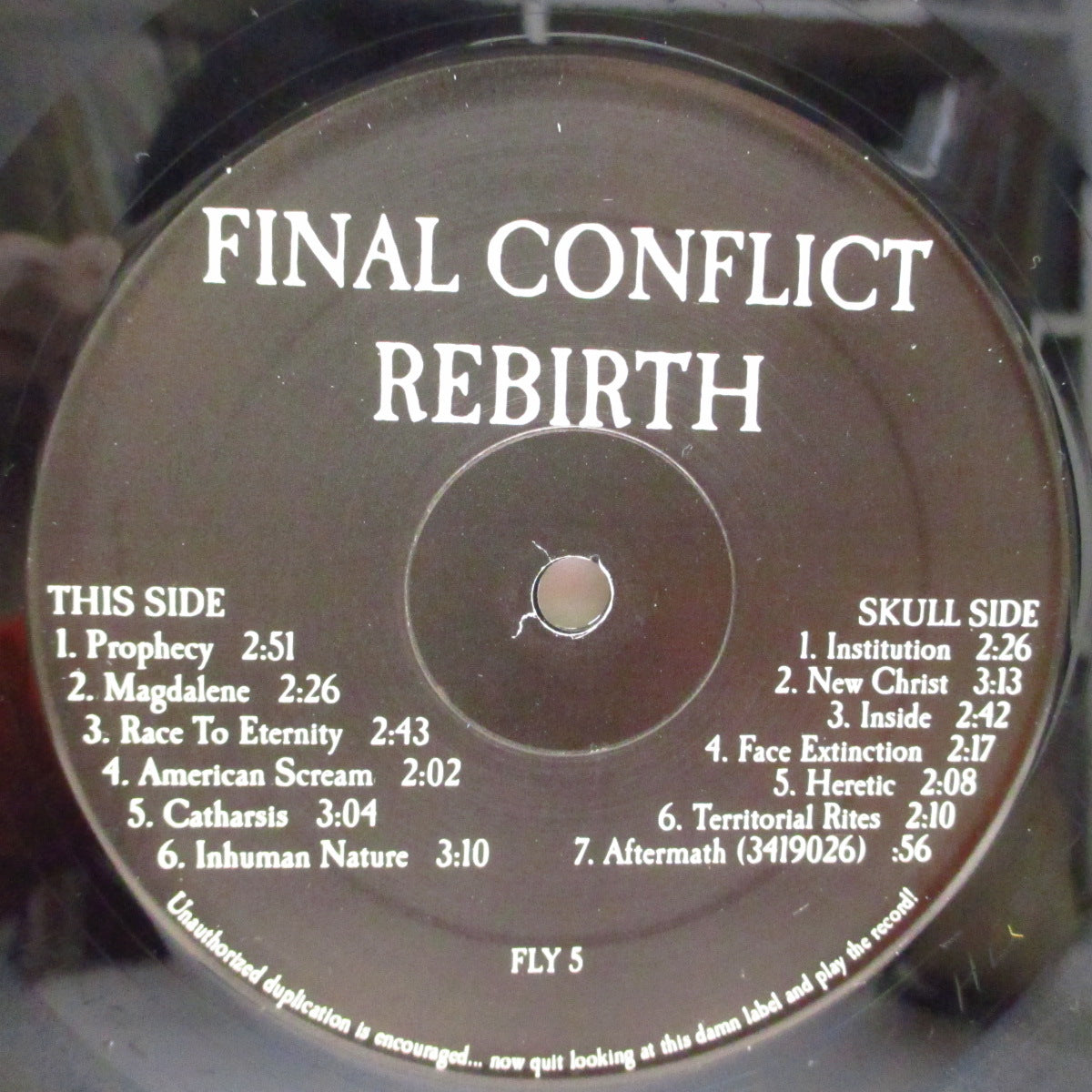 FINAL CONFLICT (ファイナル・コンフリクト)  - Rebirth (US '97 オリジナル LP+インサート）'97年カムバック作！