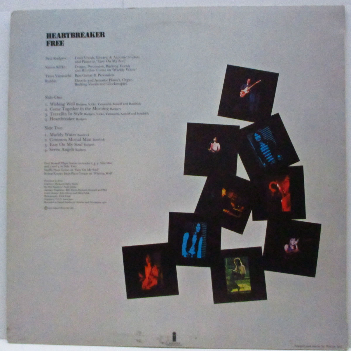 FREE (フリー)  - Heartbreaker (UK '73 再発「ピンクリム/パームトゥリー」ラベ LP+薄紙インナー) 最後のスタジオアルバム！