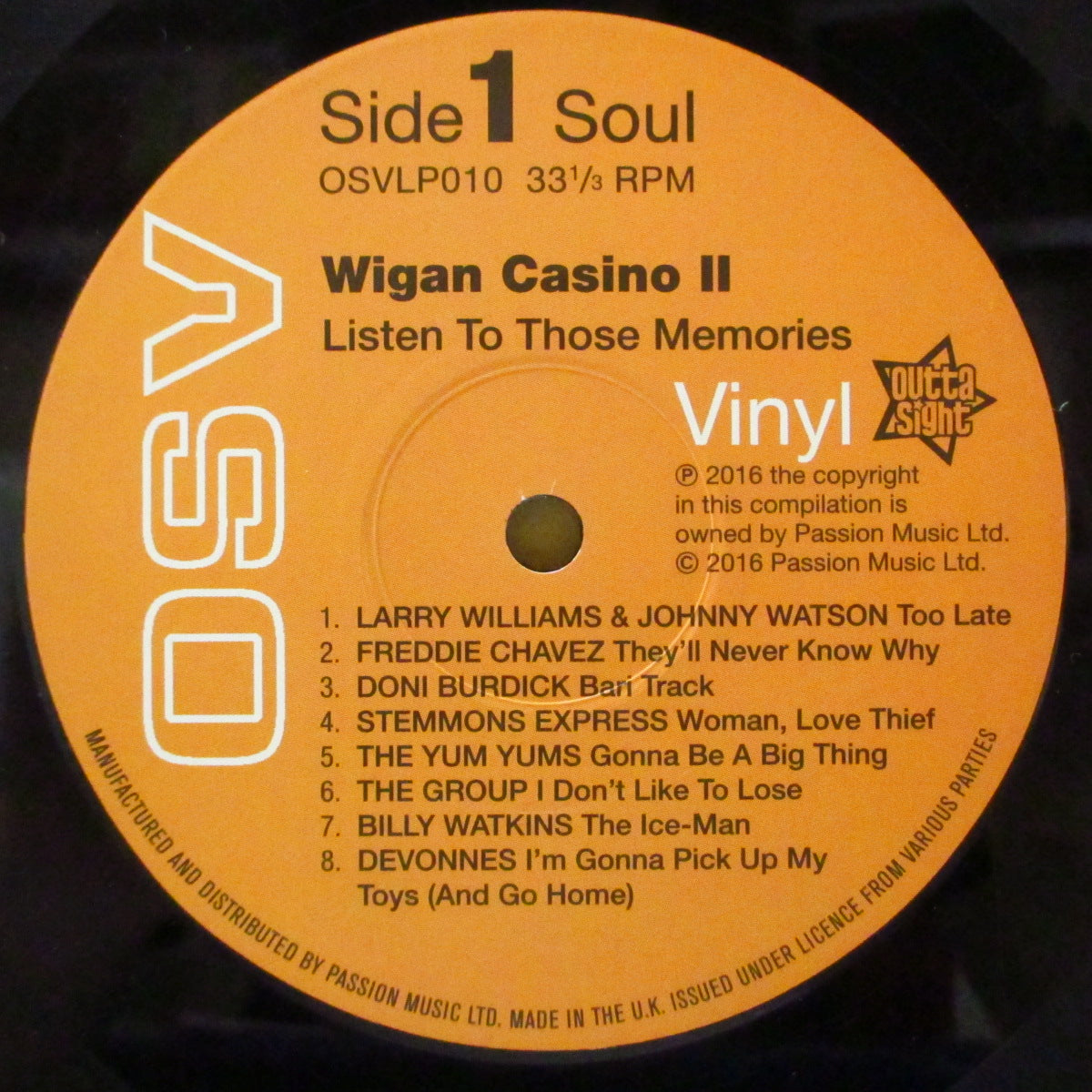 V.A. (Outta Sight社監修のシリーズ・ノーザン・コンピ)  - Wigan Casino II (UK '16 オリジナル限定 LP) 英ノーザン聖地45周年企画コンピ第2弾