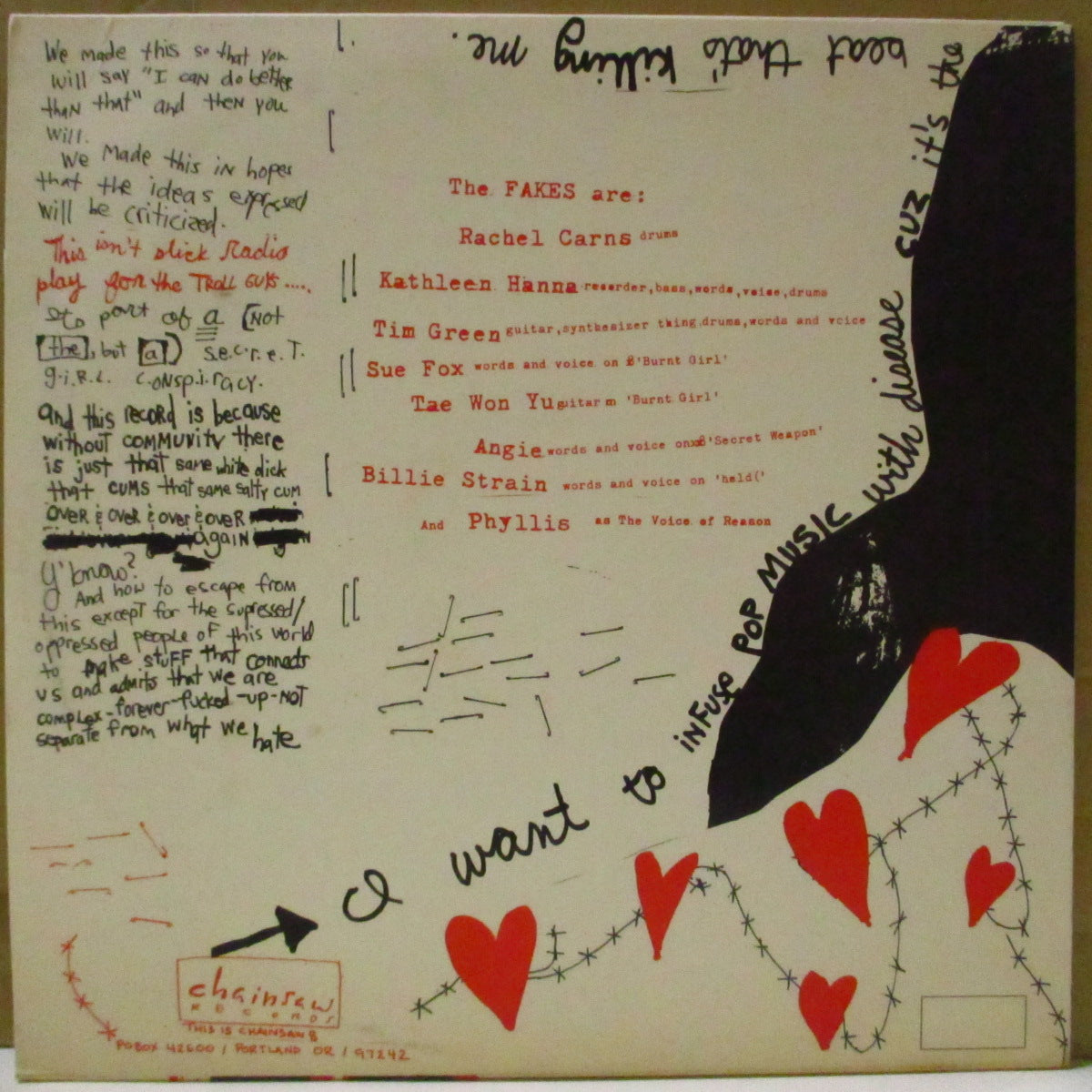FAKES, THE (ザ・フェイクス)  - Real Fiction (US '95 オリジナル LP+インサート) 唯一のアルバム