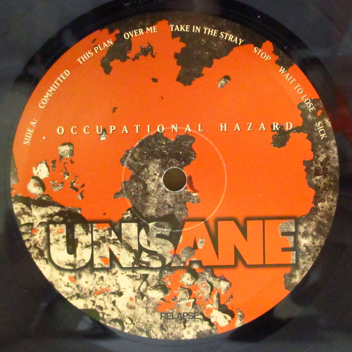 UNSANE (アンセイン)  - Occupational Hazard (US '98 限定1,000枚「黒盤」 LP+インサート) 4thアルバム