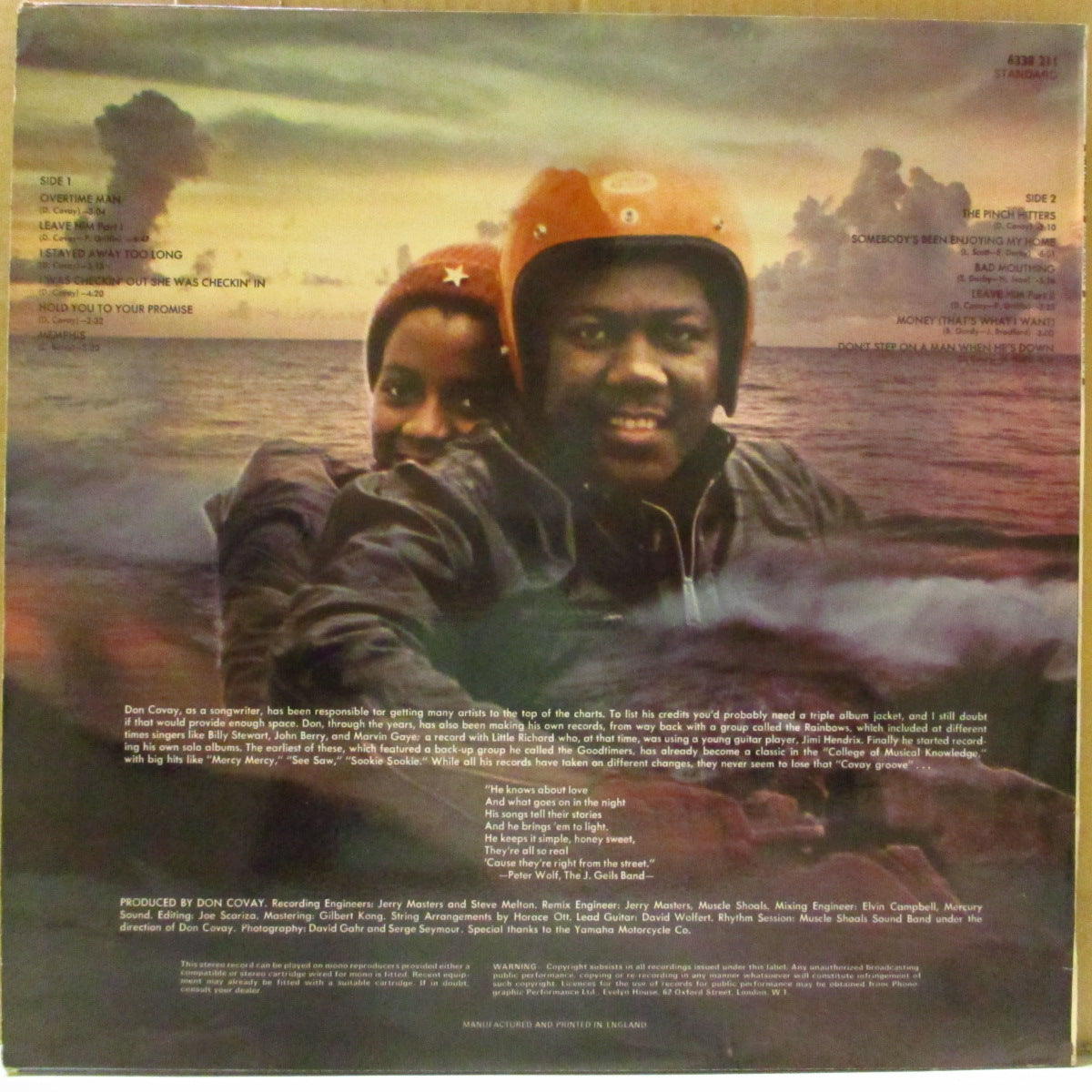 DON COVAY (ドン・コヴェイ)  - Super Dude I (UK '73 オリジナル・ステレオ LP/両面コーティング・ジャケ) 隠れ名作ファンク・アルバム！