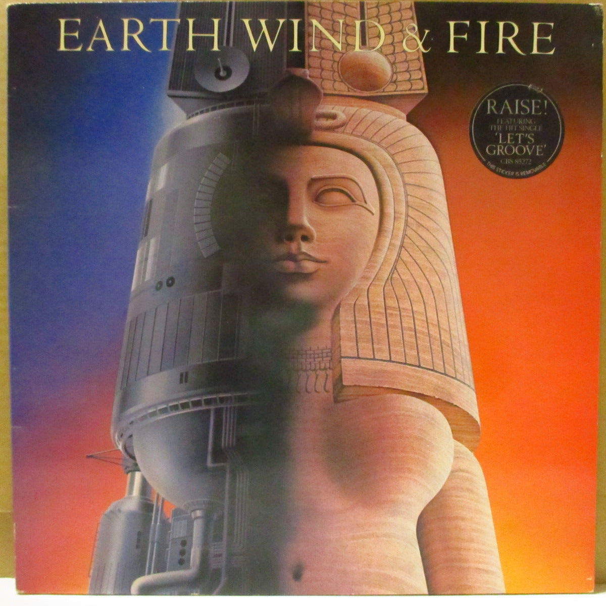EARTH, WIND & FIRE (アース・ウィンド・アンド・ファイアー)  - Raise ! (UK '81 オリジナル・ステレオ LP+インナー/円形宣伝ステッカー付き見開きジャケ)「レッツ・グルーヴ」収録！