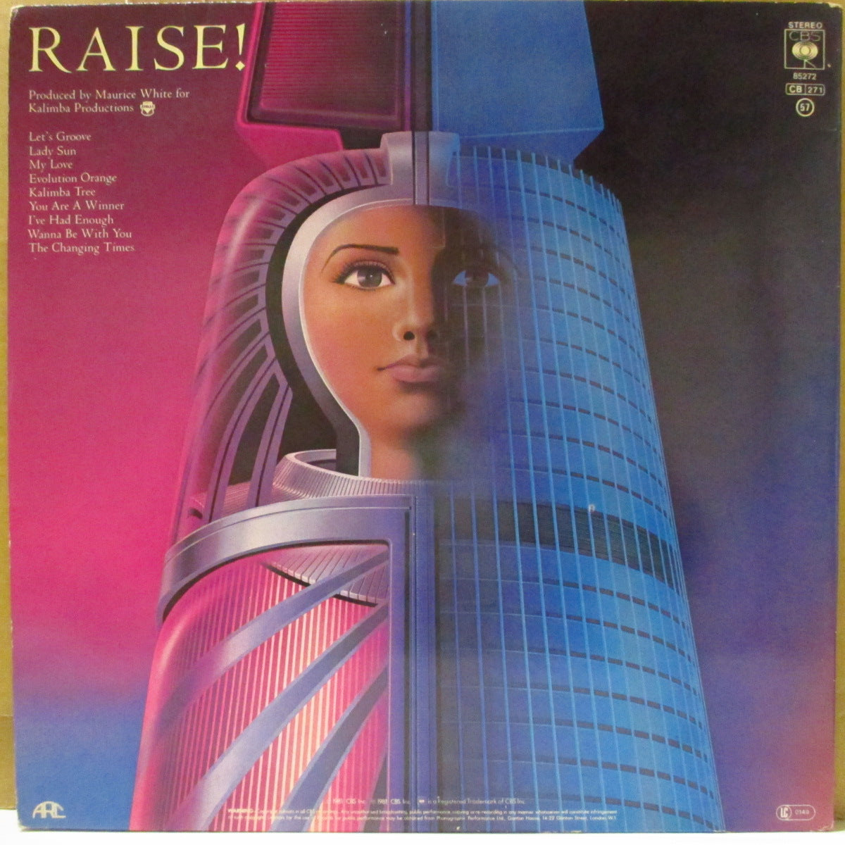 EARTH, WIND & FIRE (アース・ウィンド・アンド・ファイアー)  - Raise ! (UK '81 オリジナル・ステレオ LP+インナー/円形宣伝ステッカー付き見開きジャケ)「レッツ・グルーヴ」収録！