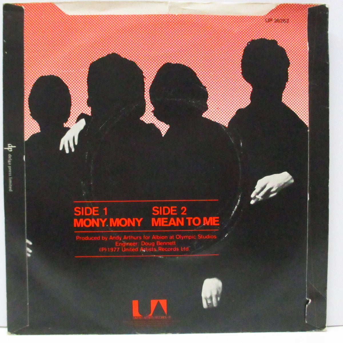 CELIA AND THE MUTATIONS (セリア & ミューテーションズ)  - Money Money (UK オリジナル 「ラウンドセンター」7"/光沢固紙折り返しジャケ) バックはストラングラーズ !