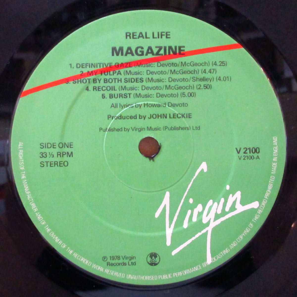 MAGAZINE (マガジン)  - Real Life (UK 2ndプレス「グリーン&レッド・ラベ」LP)