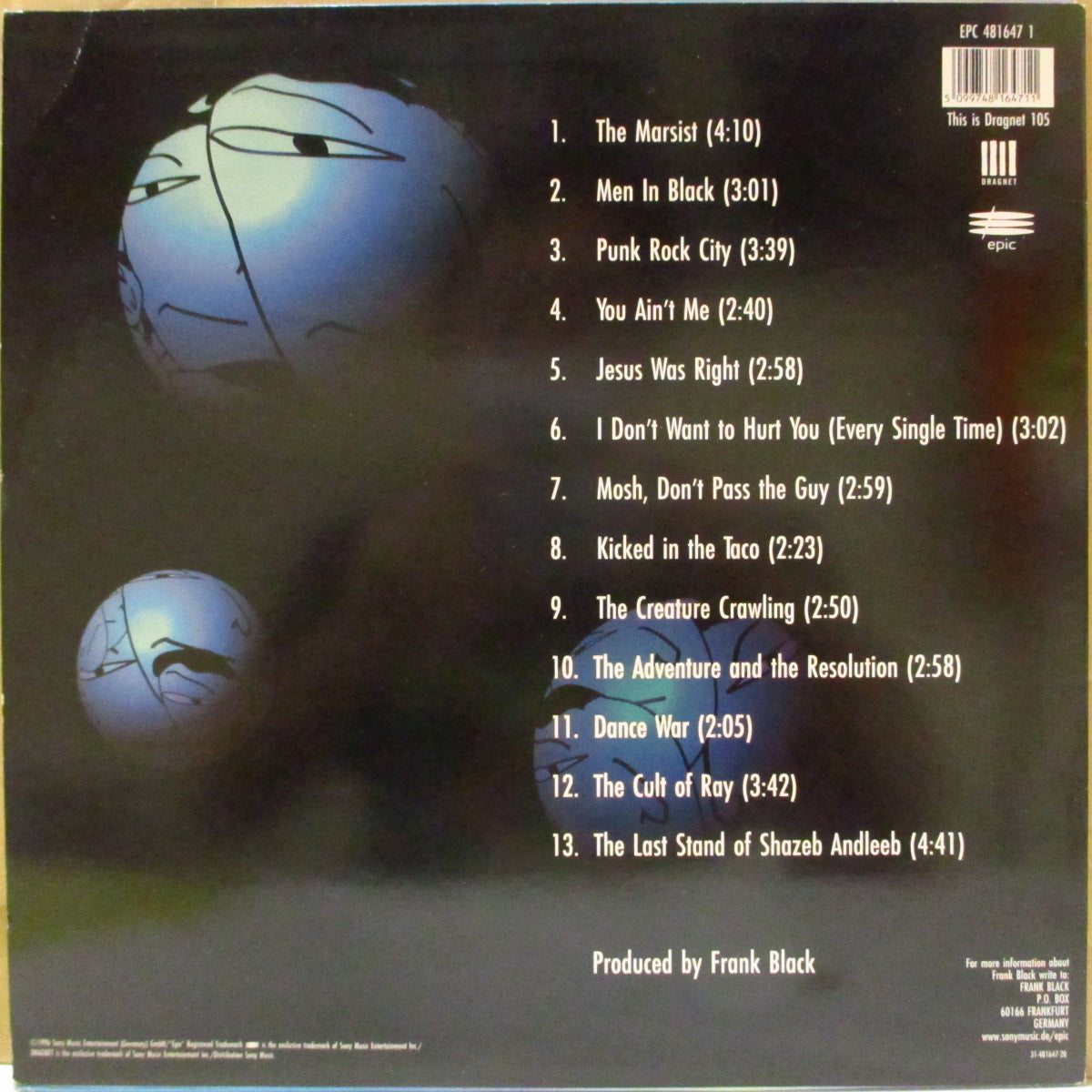 FRANK BLACK  (フランク・ブラック)  - The Cult Of Ray (German '96 オリジナル LP+ソフト紙インナー) 3rdソロアルバム